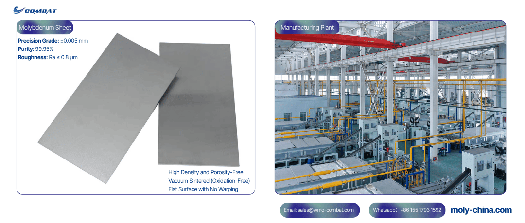Industrial Grade Molybdenum Sheets Manufacturer Combat